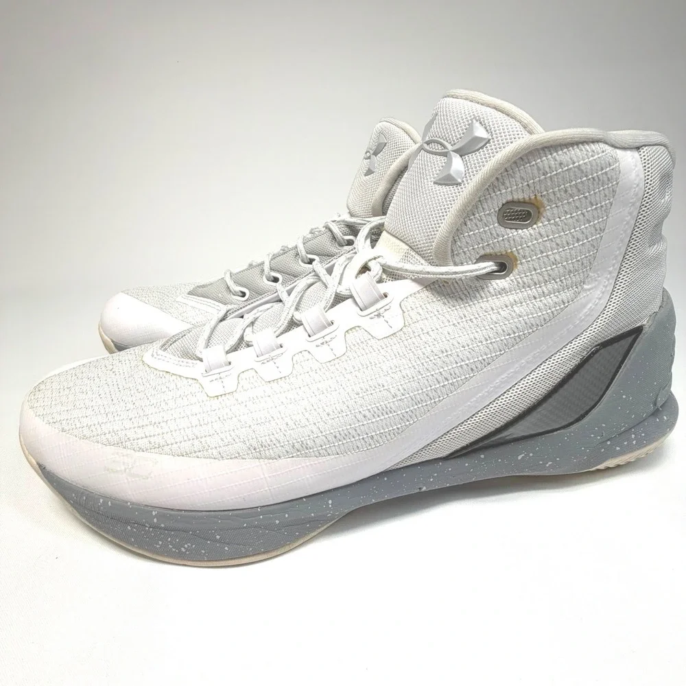Under Armour Curry 3Zero III Basketball‎ Shoes White Grey Men's Size 11